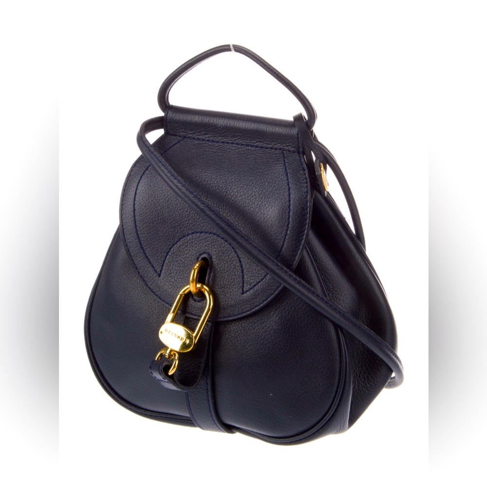 Delvaux Vintage 1991 Mini Cerceau Handbag, Navy Excellent!